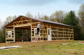 Custom Built Pole Barns Dexter Michigan - Burly Oak Builders, Inc - image-content-barn-raising